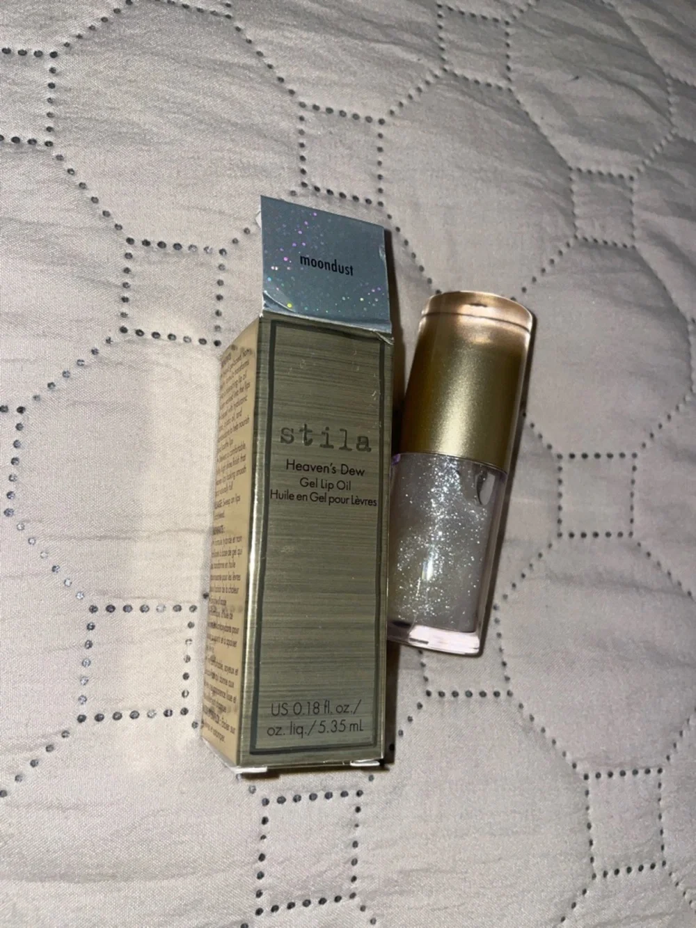 Stila Heaven's Dew Gel Lip Oil - Moondust (Sheer Glitter)